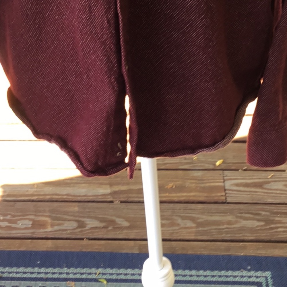 Deep burgundy button down - Picture 4 of 7